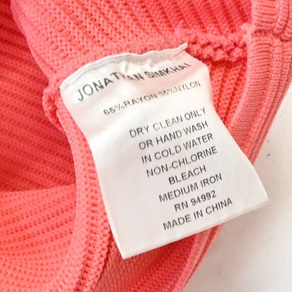 Jonathan Simkhai | Coral Ribbed Tank Top Size: Medium - Picture 4 of 8